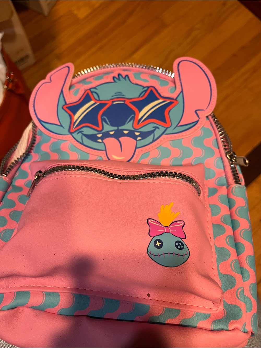 Kids Pink and Teal Character Mini Backpack